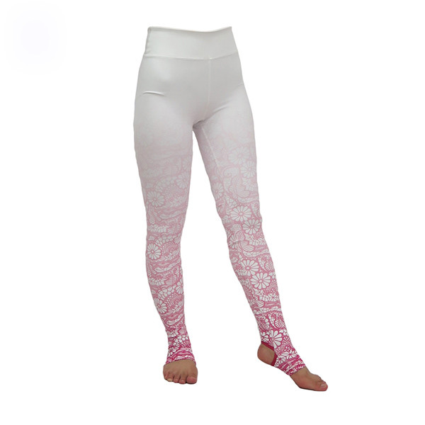 Tummy Control Yoga Wear Clothing Custom Printed Workout Leggings Anti Bacterial