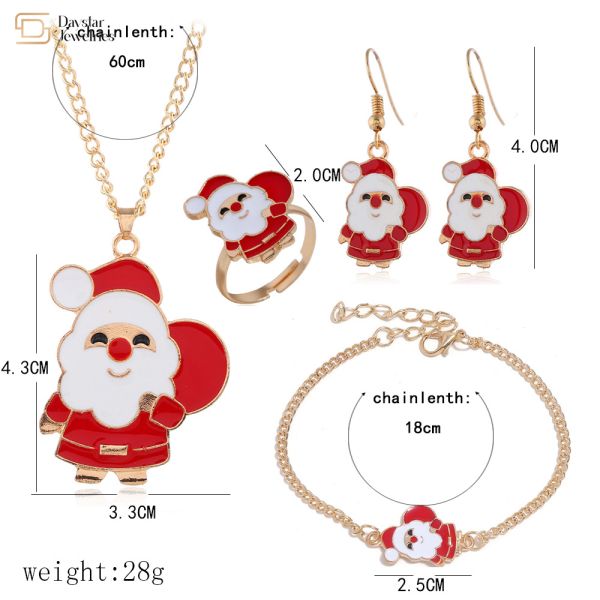 Holiday Gifts Christmas Jewelry Set For Womens Earrings Rings Bracelets Necklace