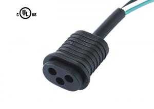 Quality Black North American Power Cord , 3 Prong Plug Connector Sun System Lamp Cord wholesale