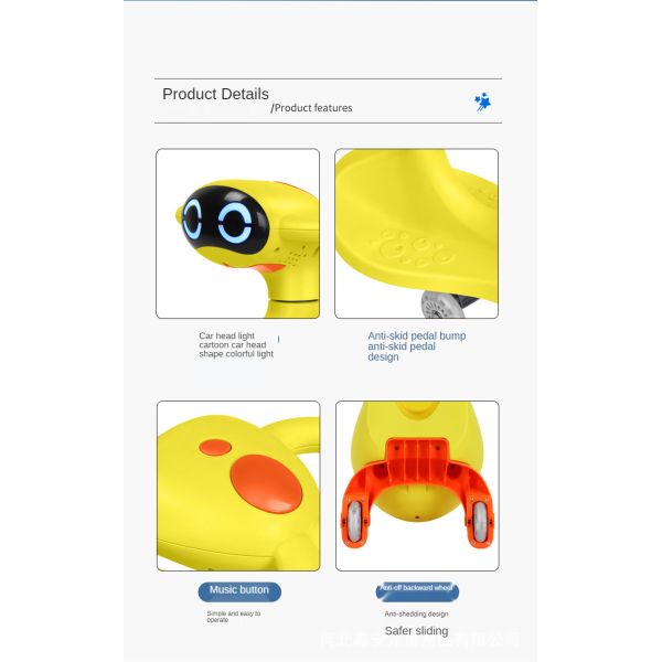 2023 Model Children's Ride On Scooter Car for Kids Lovely Music and Blue Lighting