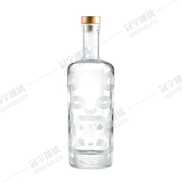 Base Material Whole Bottle Vodka and Brandy Glass Bottle with Screen Printing
