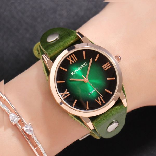 Alloy Wrist Watch , Gradient Colorful Fashion Design Wrist Watches ,Quartz Latest customized personalized wrist watch