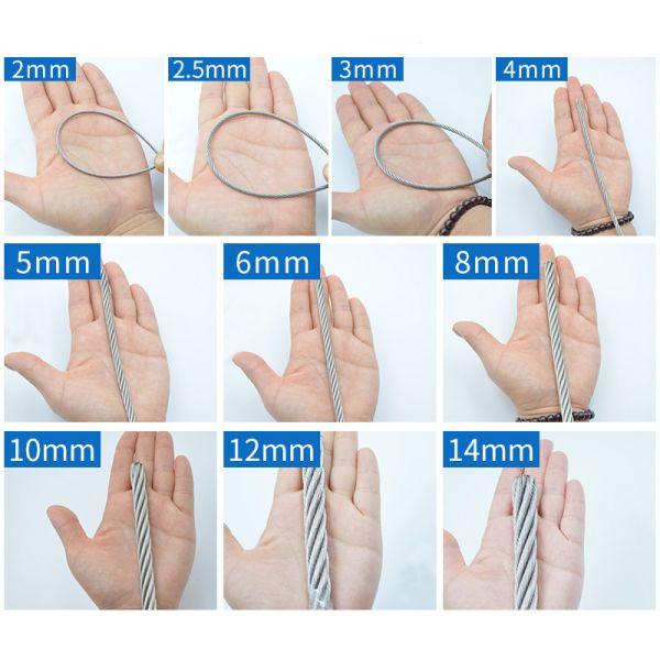 1x19 Type 316 Stainless Steel Construction ASTM A 475 High Tensile Galvanized 7 Wire 0.33mm Steel Strand Galvanized Steel Cable