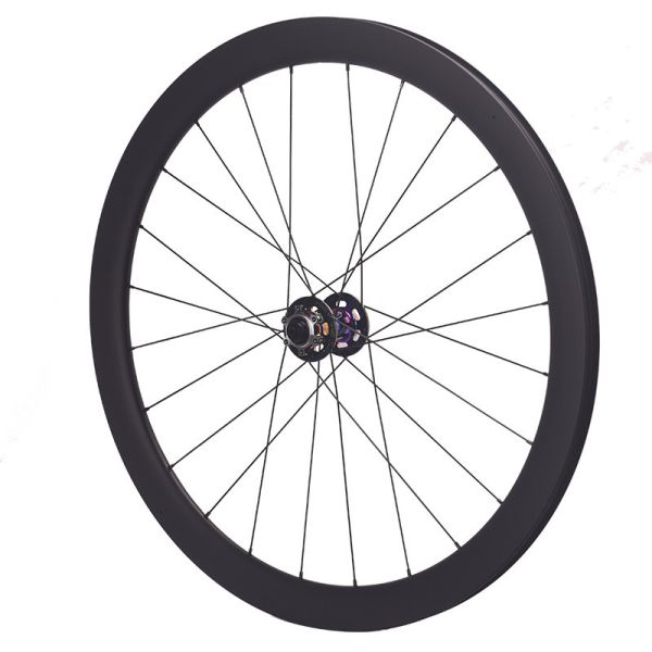 700C RUJIXU Carbon Fiber 46MM Rim Five Perrin Disc Brake 24H Super Loud HUB Road Disc Brake Wheel Set for End Road Bikes