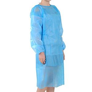 Quality Lightweight Disposable CPE Gown Comfortable Wearing With Elastic Cuffs wholesale