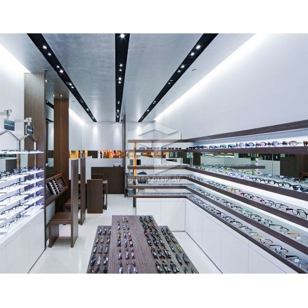 3mm MDF Optical Shop Display Cabinets Monomer Design