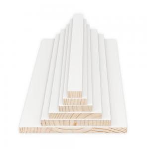 Quality White Paint Strip Wood Moulding Frame Primed MDF Moulding Baseboard wholesale