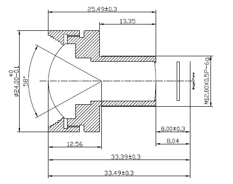 1/5" F1.8 8mm CCTV Lens Intelligent Security For Refrigerator Microwave Oven
