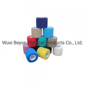 China Latex-Free Non-Woven Self-Adhesive Cohesive Flexible Self-Adhering Elastic Wrap Tape Bandage on sale