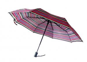 Quality Mini Rainbow Promotional Automatic Travel Umbrella Custom Stripe Printting wholesale
