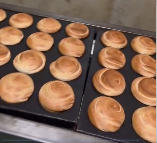 1000kg/h Puff Pastry Production Line Whole Bread Roll Processing Line For Food Factory