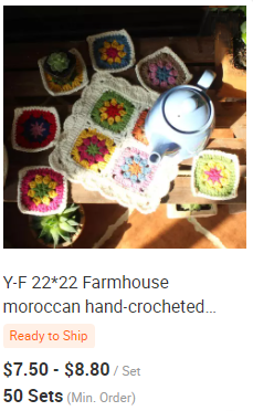 Y-F Earthy Cute Boho Color Crochet Floral Doilies Coasters Cup Drink Coasters Dinning Coffee Table Decor 2025