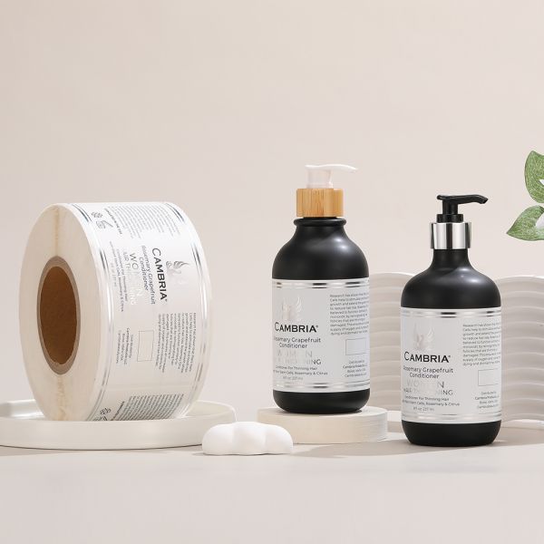 Synthetic Paper Adhesive Label Sticker Daily Chemical Shower Shampoo Care Sticky Label Stickers