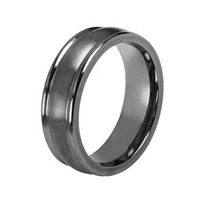 USA Popular Gold Inlay Hammered Tantalum Ring Classic Couple Mens Tantalum Wedding Ring