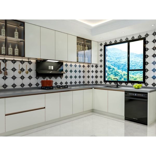 Fadior Cream White Kitchen Stainless Steel Cabinet Elegant And Functional Design