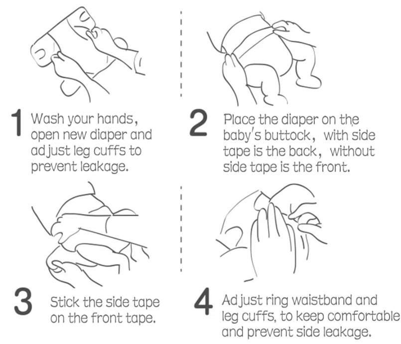 Free Samples Newborn Premium Disposable Baby Diaper Breathable