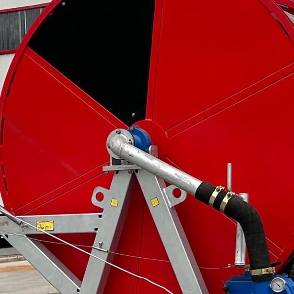 Hose Reel Irrigation Equipment JP700 Reel Sprinkler Red 400m Water