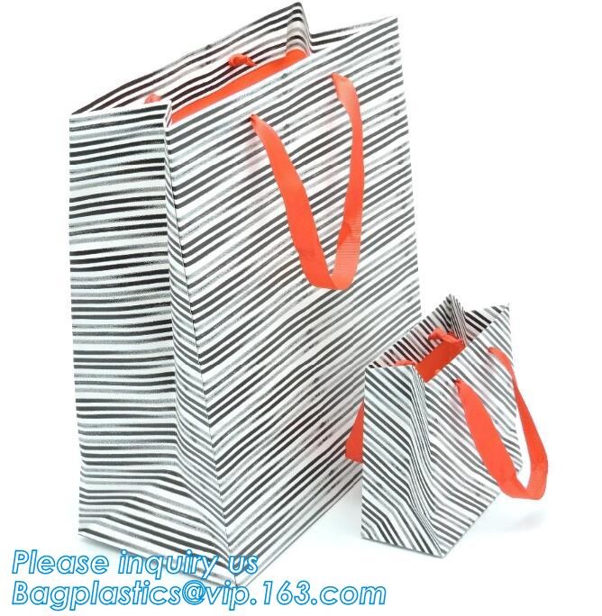 Gold Foil Stamp Hair Extension Eco Retail Packaging Wine Bags Bulk Kraft Paper Wine Gift Bags With Handles