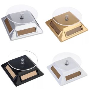 Quality 360 Degree Rotating Led Light Solar Display Stand For Displaying Mobile Phones Jewelry Watch wholesale