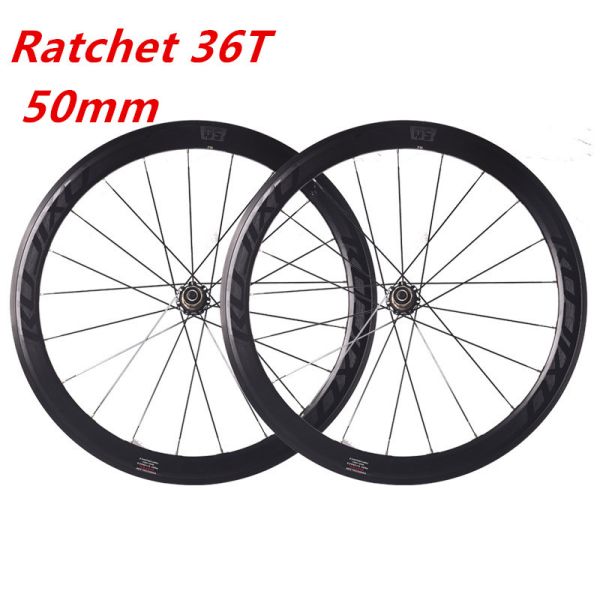 36T Ratchet 700c Tubeless Disc Wheelset 30/40/50mm Depth Clincher Rim Spokes Pillar 1423