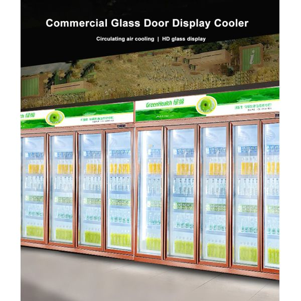 1000L Stand Back Bar Cooler Upright Display Refrigerator Adjustable Shelf For Beer Drink Cold