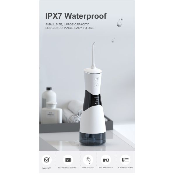 LCD Screen Oral Irrigator Cordless Water Flosser USB Rechargeable