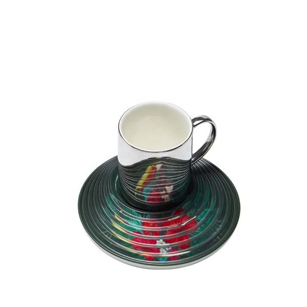 Ceramic Cup Saucer Set Ceramic Mug And Compartments Ceramic Plates Sets Customized For Nice Gift