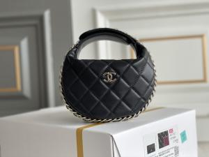Quality Ap3095 Black Mini Fabric Chanel Flap Bag Coin Purse 20 Inch wholesale