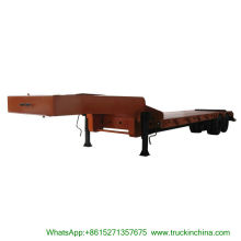 4 Axle 2 Line Low Bed Trailer Payload 80tons