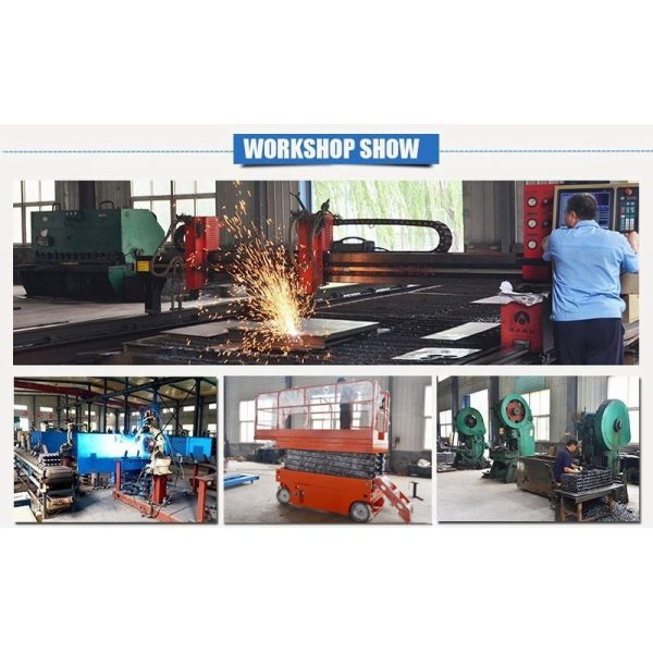 Battery Powered Self Propelled Scissor Lift Platform for Aerial Installation / Maintenance Working