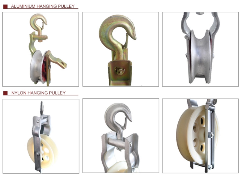 No Deformation Cable Pulling Pulley , Cable Pulley Block For Stringing