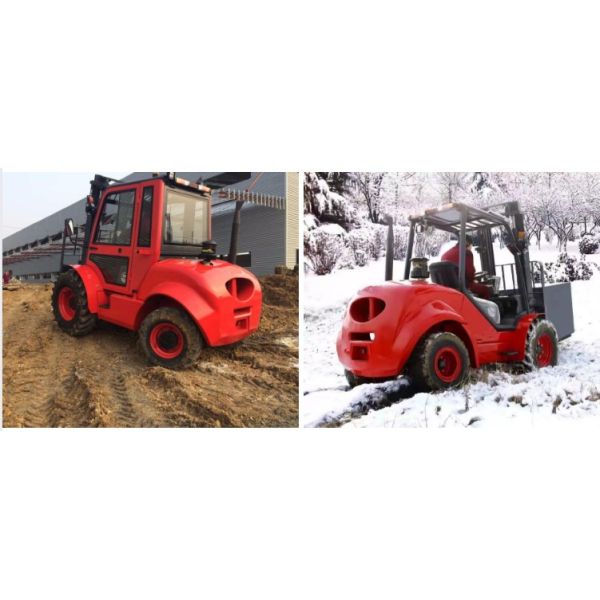 3000kg-5000kg 4wd Rough Terrain Forklift Off Road Forklift Lift Trucks