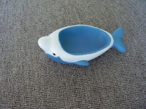 Quality Vinyl Hippo Rubber Bath Toys Plastic Soap Holder / Dish For Bathroom Decoration wholesale