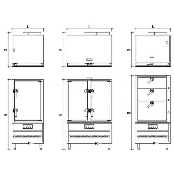 Two Door Energy Saving 1800mm Commercial Chinese Cooking Equipment