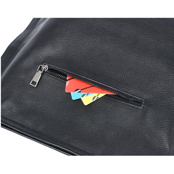 Cowhide Women Black Faux Leather Tote Bag Sling Style