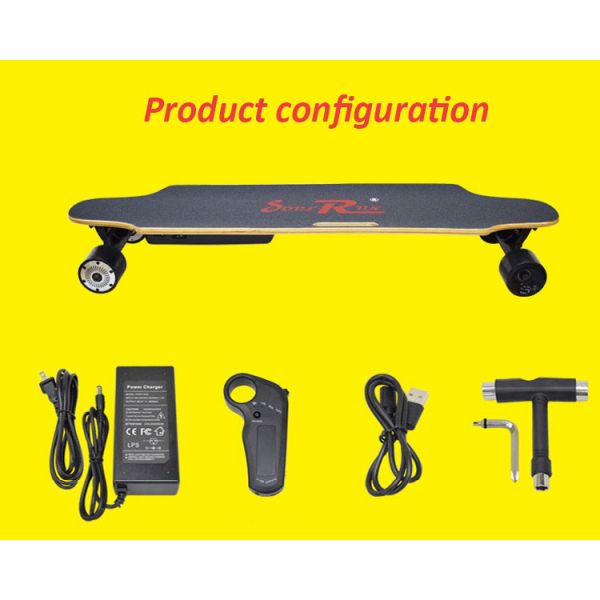 Slim Cool Electric Skateboards 8 PLY Maple Deck 90*51 PU Wheel Hard Wearing