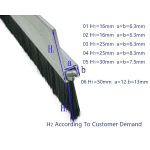 Quality Straight SUS304 Windproof Garage Door Bottom Seal Strip Brush wholesale