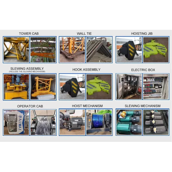 Chinese Brand Used Tower Crane Zoomlion Tower Crane Wa7025 Truck 12 Tons Tower Crane