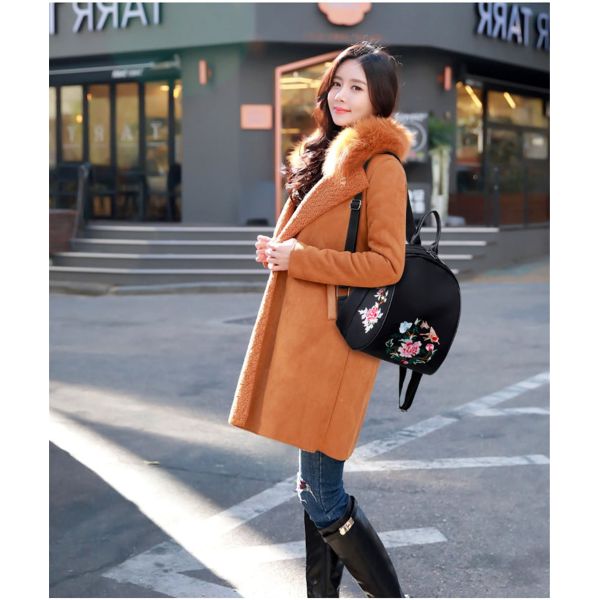 Nylon Embroidery Double Shoulder Bag Female Korean Version of The New Fashion Oxford Cloth Tourism