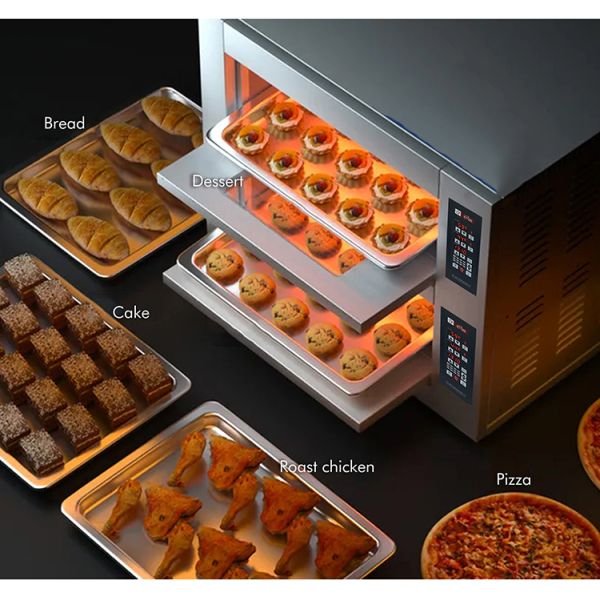 Professional Stainless Steel Gas Oven For Bakery With Glass Window