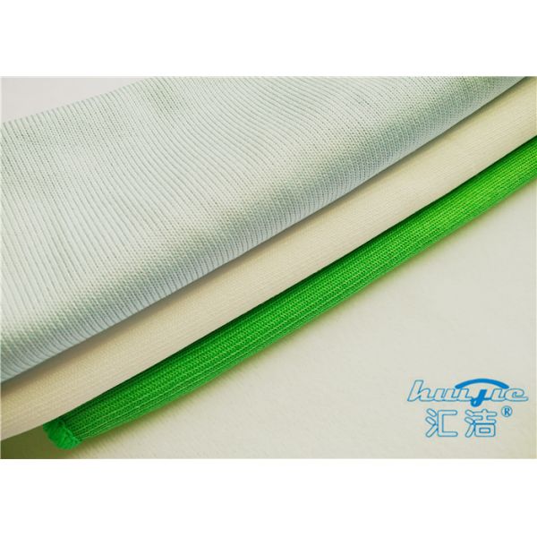 Shiny Smooth Green Microfiber Glass Cleaning Cloth For Mirrors , Screens