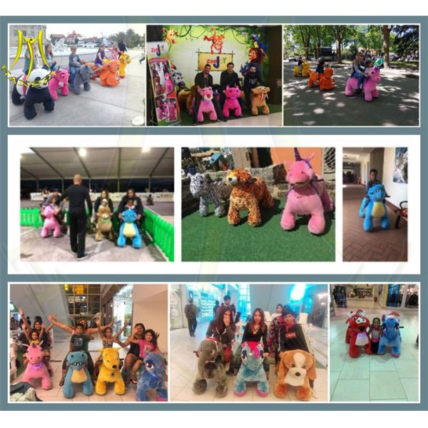 Hansel amusement park games electric riding panda machine used kiddie rides for sale