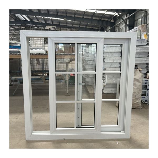 Double Glass Plastic PVC Sliding Windows House Windows With Mosquito Net