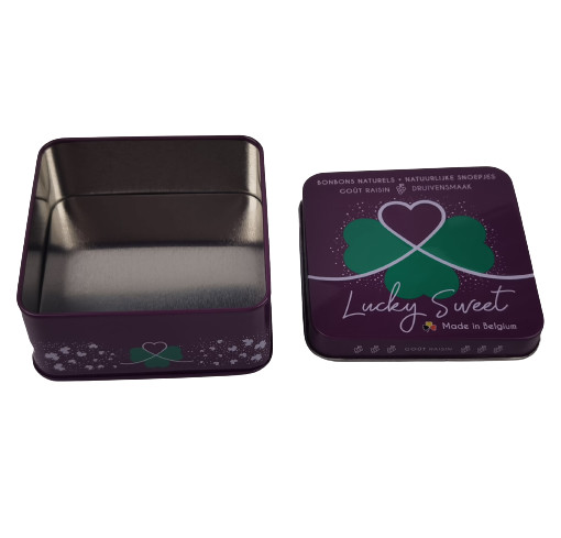 Decorative Square Tin Gift Box Packaging Reusable Durable Attractive