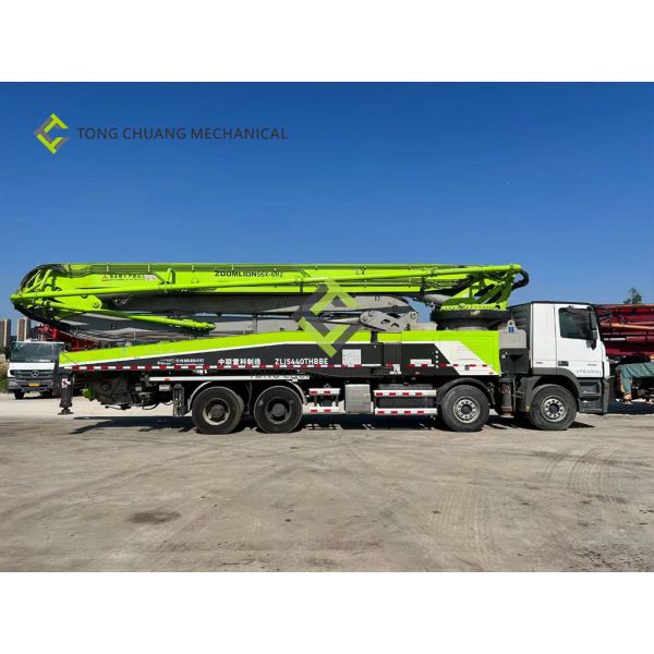 Zoomlion Remanufactured Used Concrete Boom Truck 56 Meters Installed Concrete Pump