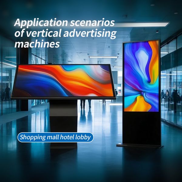 Digital Advertising Lcd Display Monitor Ultra Thin Floor Standing