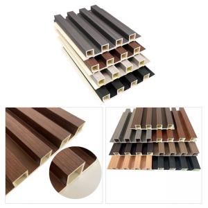 China Interior Waterproof Wood Grain Laminated PVC WPC Wall Panels Designs Decor on sale