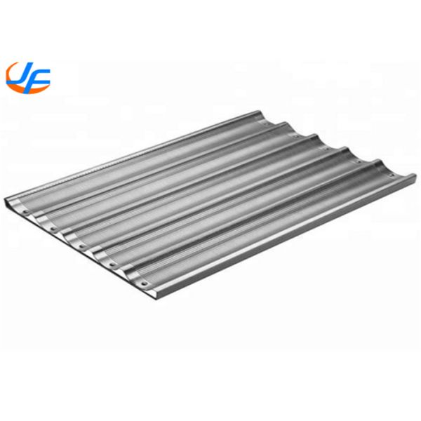 RK Bakeware China Foodservice Mackies 6 Loaf 800X600 Nonstick Uni Lock Aluminium Baguette Baking Tray NSF