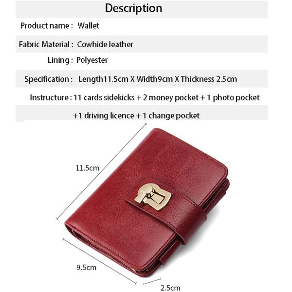 Purse lady short 2019 leather zipper folding card bag integrated fashion women's multi-function small wallet