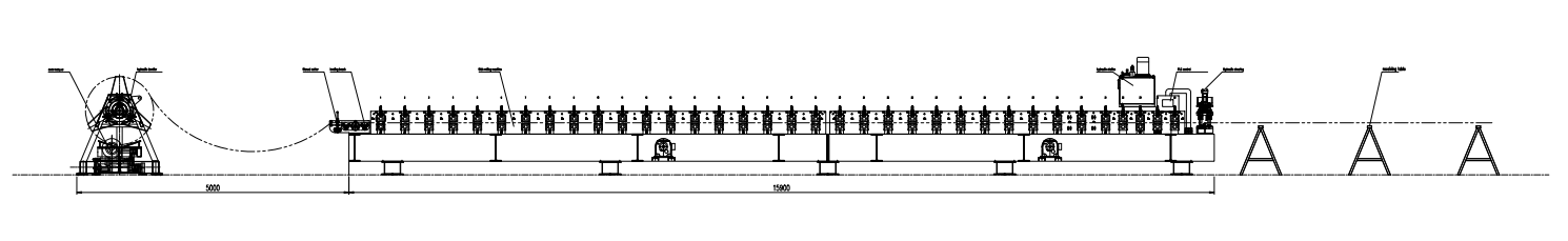 Gearbox V115 Sheet Roll Forming Machine Metal Roofing Or Wall Cladding